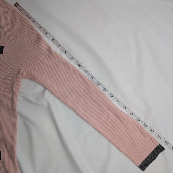 Karl Lagerfeld Women's Soft Pink Button Up Cardigan, Medium - Picture 5 of 7